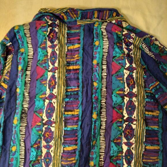 Vintage ZZ Michaels Abstract Pattern Summer Blazer - Picture 8 of 12